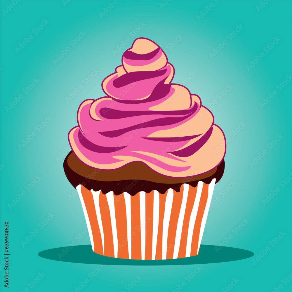 Cupcake vector illustration_colour_2__2000x2000 px Cupcake vector illustration_colour_2__2000x2000 px