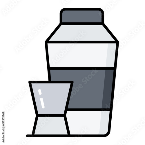 Cocktail Shaker Line Color Icon