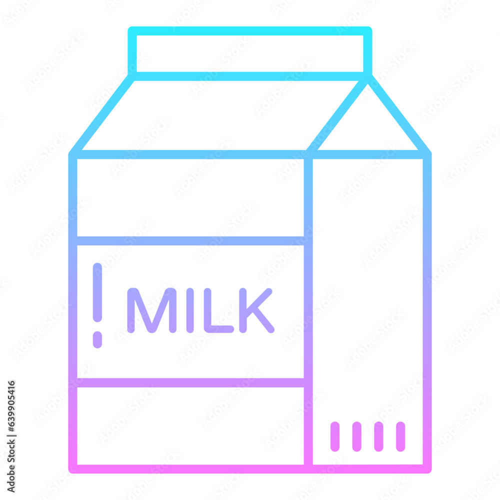 Milk Pack Gradient Icon