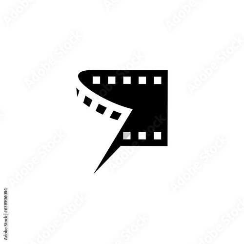 Reel film vector on white background