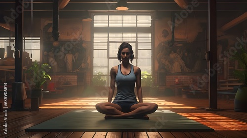 person meditating in yoga position