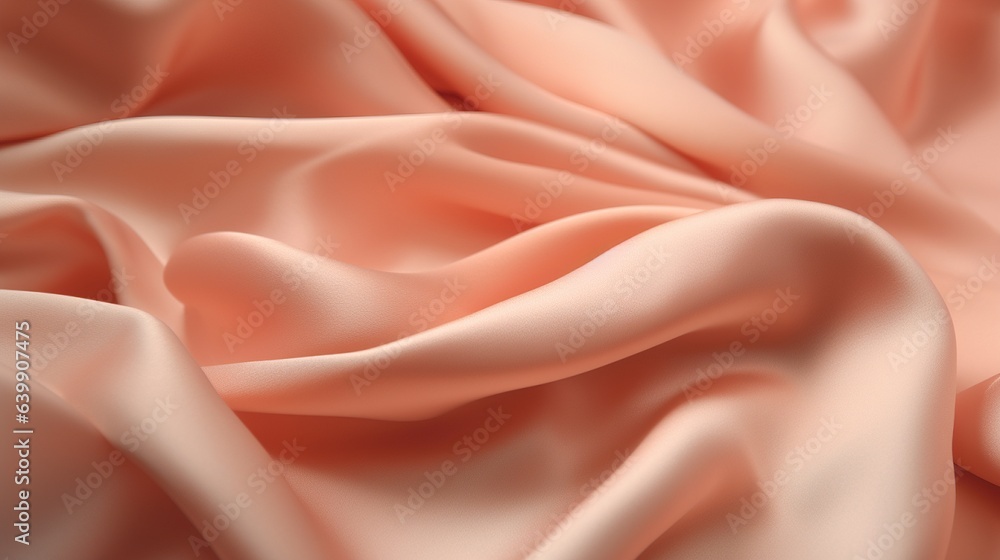 Smooth and Delicate Pastel Peach Silk Fabric for Elegant and Luxurious Designs