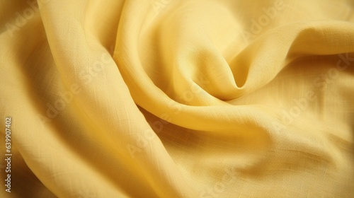 Slightly Rough Light Yellow Linen Fabric for a Natural and Rustic Look