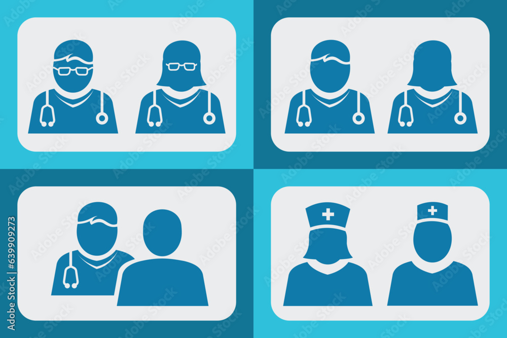Hospital People Icon I Doctors I Nurse I Patient Hospital People Icon I Doctors I Nurse I Patient