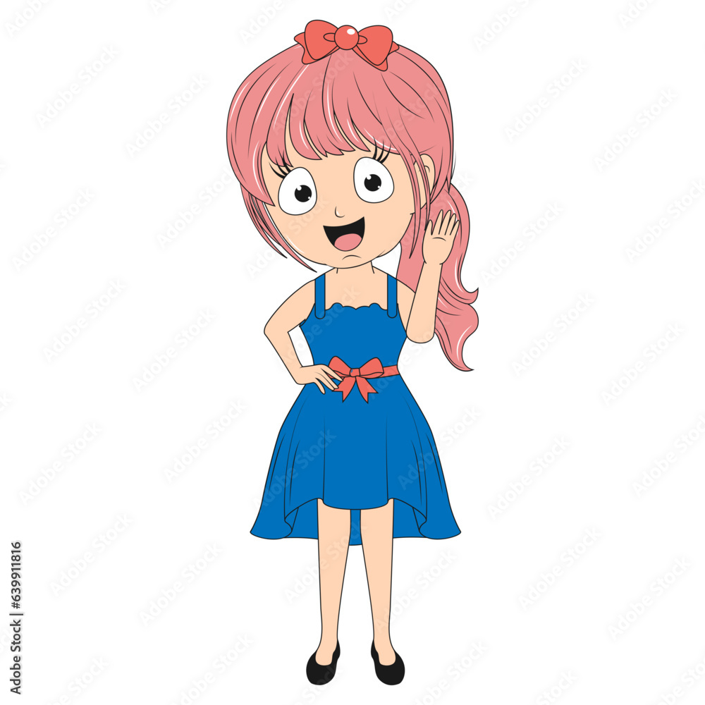 cute girl cartoon illustration cute girl cartoon illustration