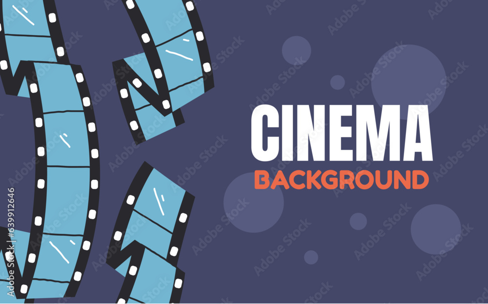 Cinema film movie video camera festival background concept. Vector flat graphic design illustration