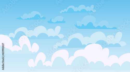 Cloud sky background nature concept. Vector flat graphic design illustration 