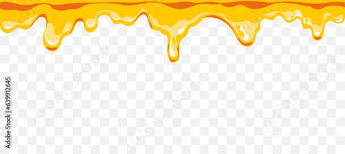Honey drip syrup caramel bee splash background concept. Vector flat graphic design illustration