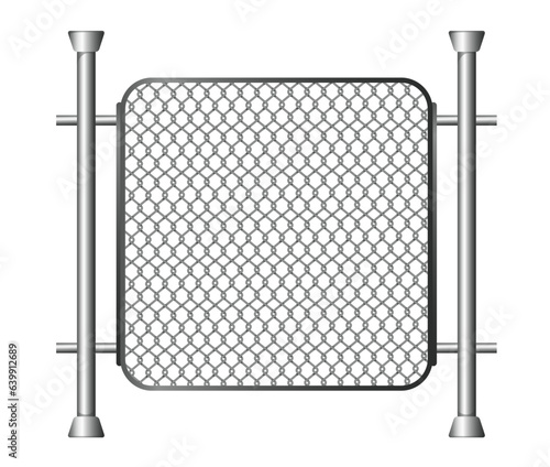 Balcony rail fence banister terrace railing metal isolated on white background. Vector flat graphic design illustration