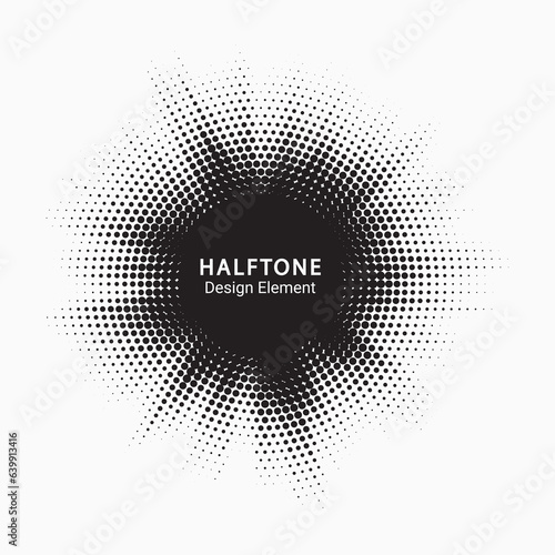 Burst Halftone light effect. Glowing light burst. abstract grunge halftone dots background. Vector illustration.