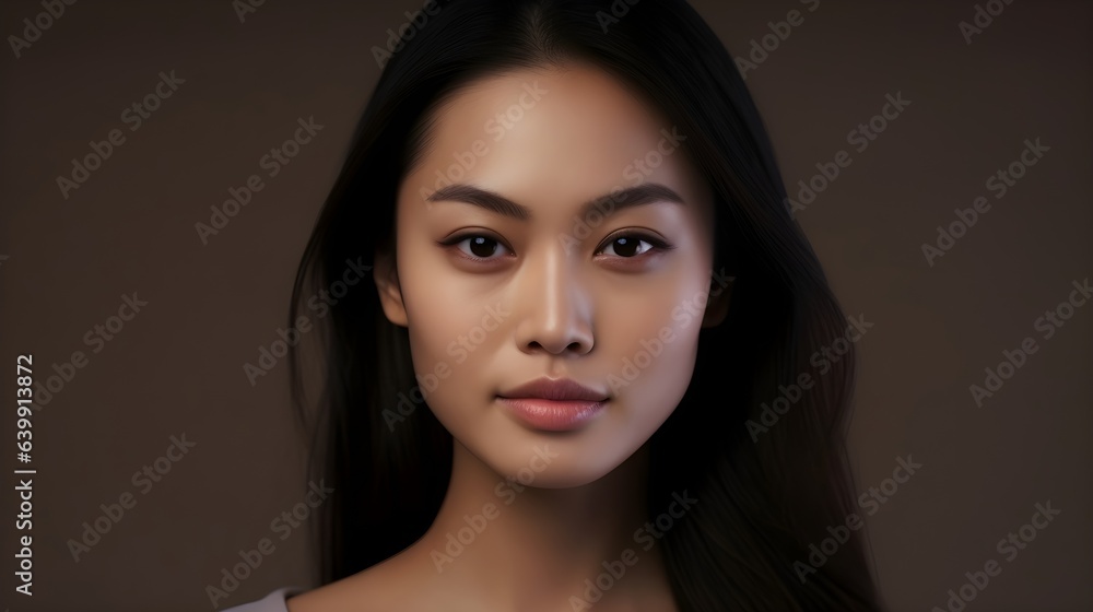 Beautiful young asian woman model with long healthy hair Beautiful young asian woman model with long healthy hair