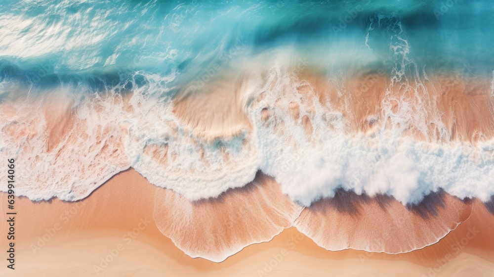 wave, beach, summer, sand, sea, ocean, travel, nature, lagoon, paradise. background picture is wave of ocean beach. color of sea is navy and green blue. when wave impact at sand born of bubble so much