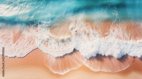 wave, beach, summer, sand, sea, ocean, travel, nature, lagoon, paradise. background picture is wave of ocean beach. color of sea is navy and green blue. when wave impact at sand born of bubble so much