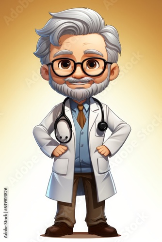 Cartoon Doctor Character. Clipart.