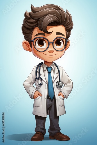 Cartoon Doctor Character. Clipart.