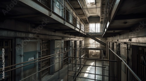 inside in an old prison