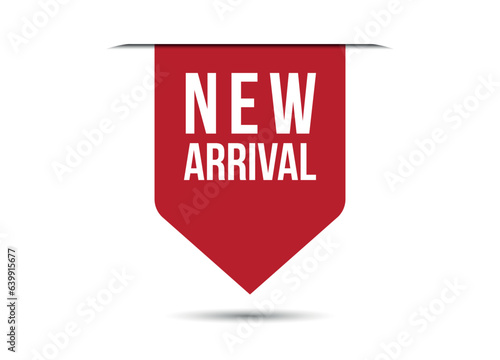 new arrival red banner design vector illustration