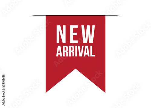 new arrival red banner design vector illustration