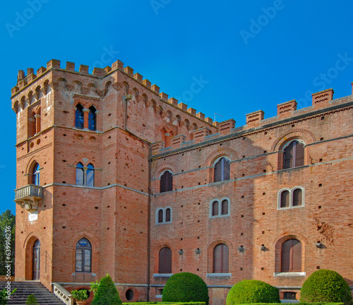 Castello di Brolio near Gaiole in Chianti. Chianti Valley, Siena, Tuscany, Italy photo
