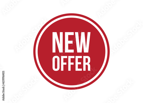new offer red banner design vector illustration