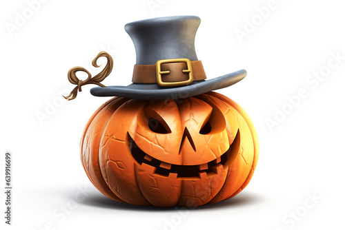 Halloween 3D pumpkin with hat, Halloween pumpkin