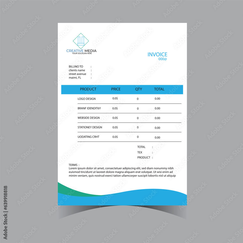invoice design template. invoice design template.