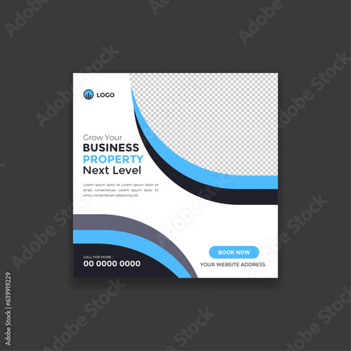 Social media business poster editable design template  