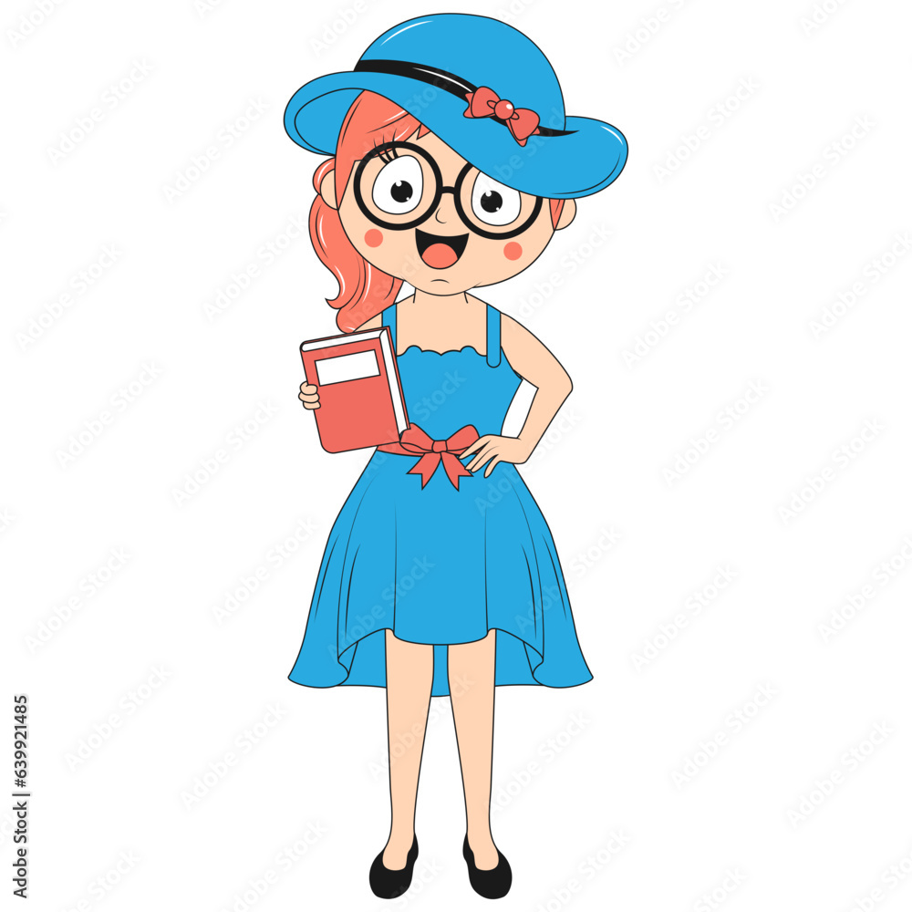 cute girl cartoon illustration cute girl cartoon illustration
