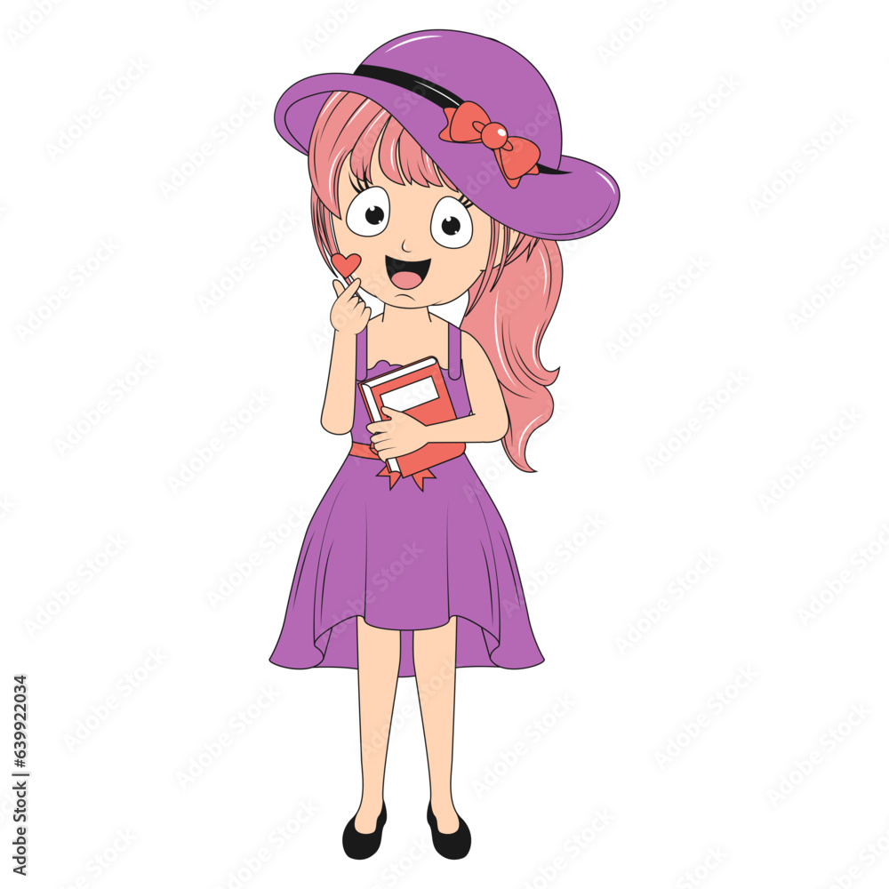 cute girl cartoon illustration cute girl cartoon illustration