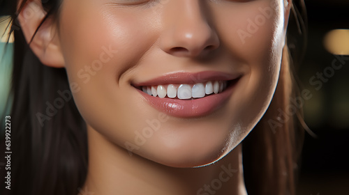 A contrast image of teeth, emphasizing oral health, radiance, ZEISS Milvus 100mm f/ 2, shot by a beauty photographer in the afternoon, photo