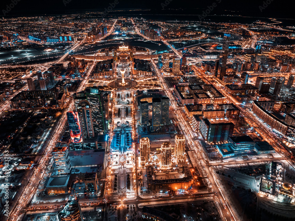 Aerial view of Astana city Kazakhstan