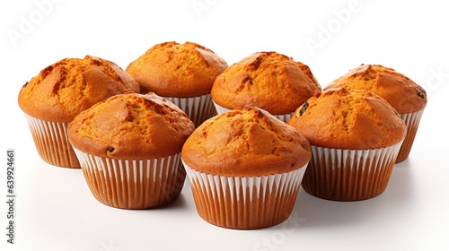 Carrot Muffins on a white background