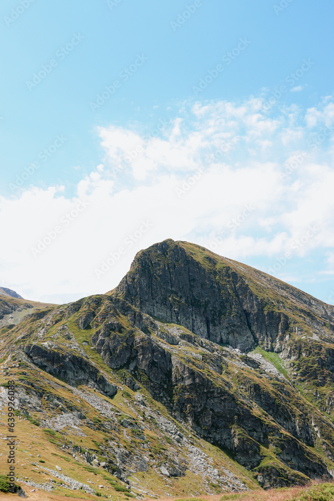 Fototapeta premium Landscape mountain hill viewed from the Seven Rila Lakes hiking trail