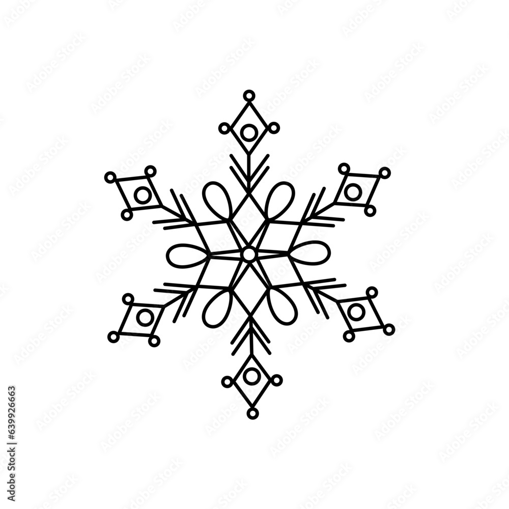 Snowflake Christmas simple doodle linear hand drawn vector illustration, winter holidays New Year elements for seasons greetings cards, invitations, banner, poster, stickers Snowflake Christmas simple doodle linear hand drawn vector illustration, winter holidays New Year elements for seasons greetings cards, invitations, banner, poster, stickers