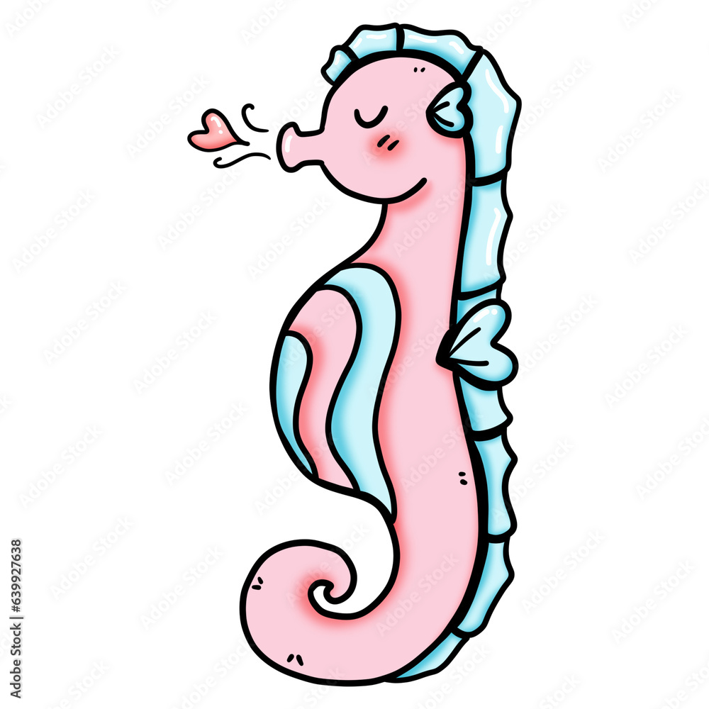 The pink seahorse