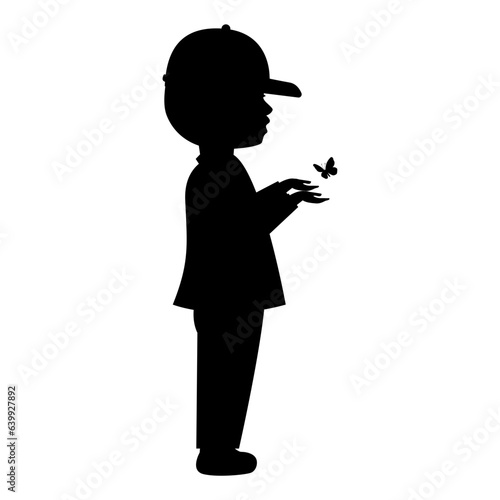 little boy silhouette illustration