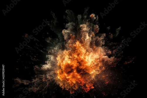 abstract fire ignite flame background with smoke dust effect generative ai
