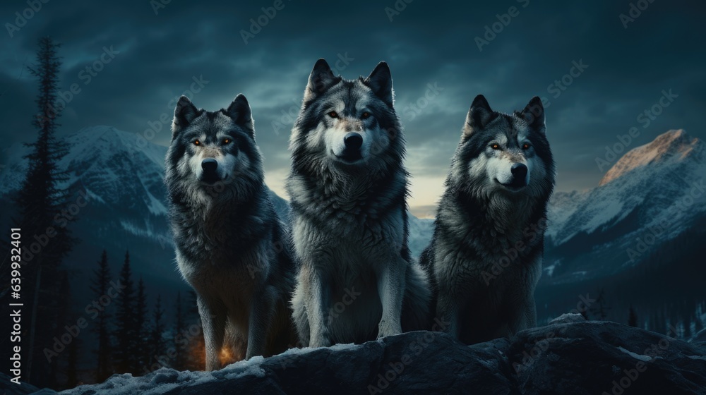 wolf howling at night wolf howling at night