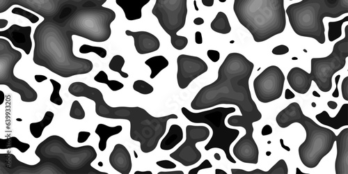 Abstract shapes liquid design Trendy minimal vector template for design black spots on white background for fibres and textile. Simple endless leather backdrop. Vector illustration. 