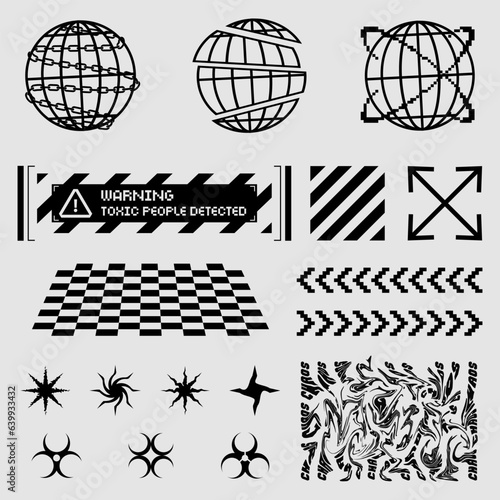 Elements design urban streetwear for the clothing, poster, etc...