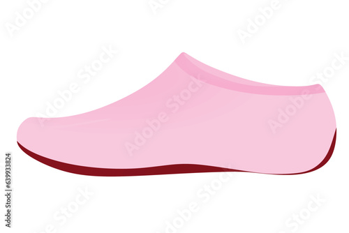 Pink swim sock. vector illustration