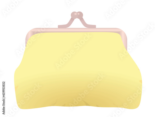 Yellow  coin purse. vector illustration