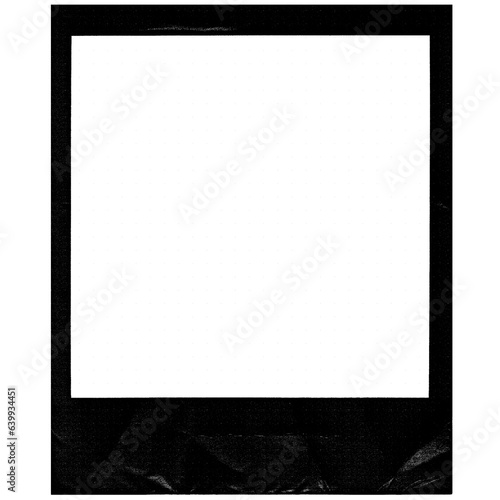 Vintage Polaroid, instant photo frame isolated overlays in transparent PNG, polaroid frame - isolated design element. Royalty high-quality free stock image of Empty white photo frame overlay