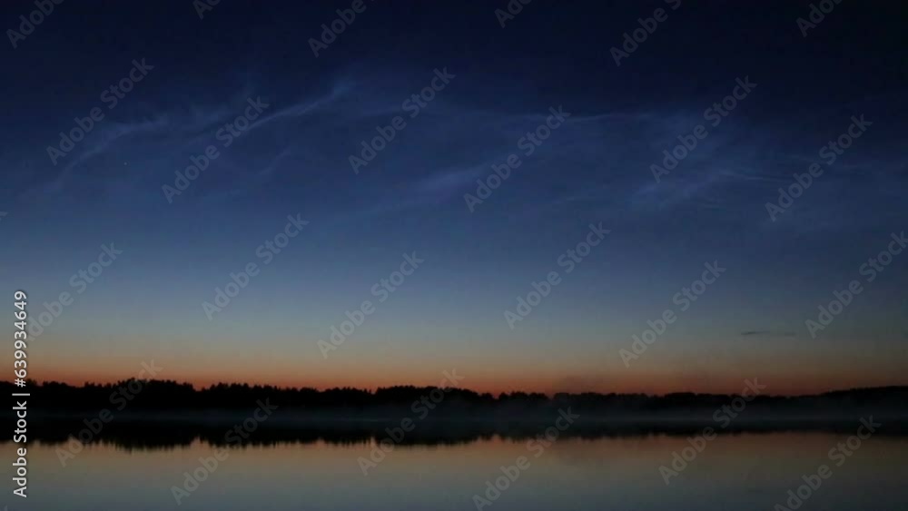 Noctilucent clouds at twilight. Noctilucent clouds at twilight.