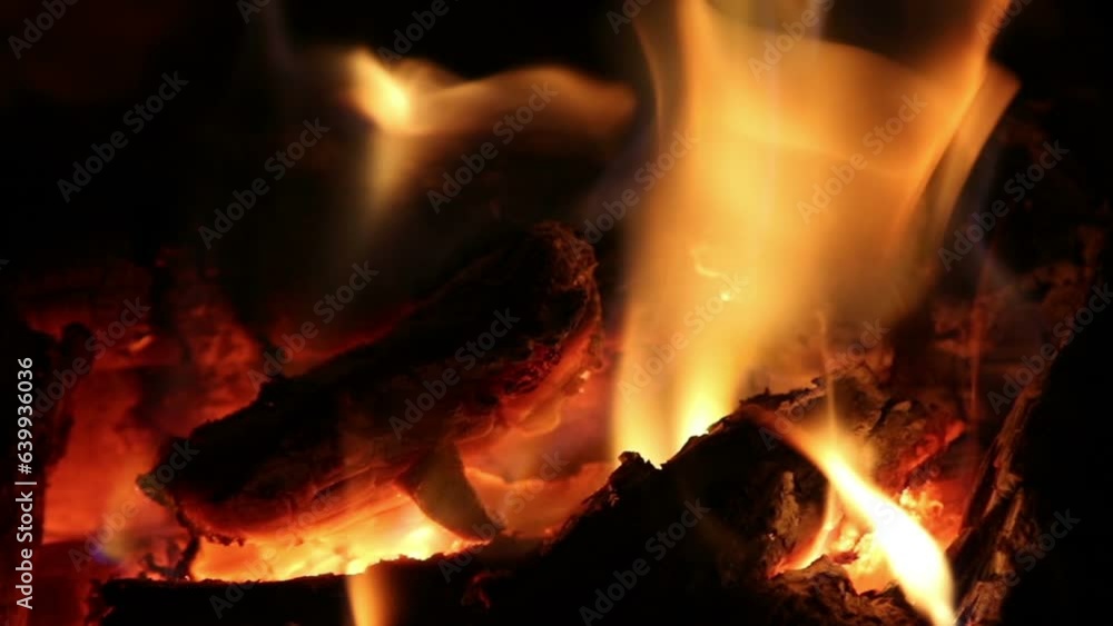 Camp fire at night, close up, nature background
Camp fire at night, close up, nature background