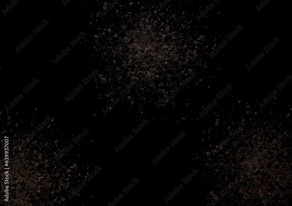 Fototapeta premium background particles of stones exploding