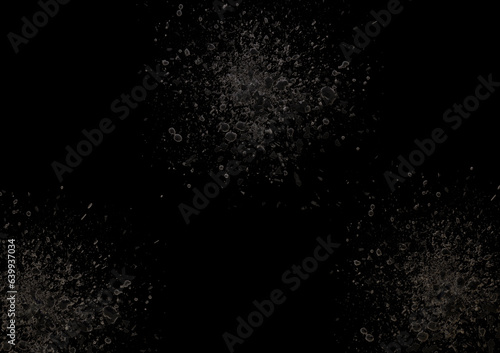 background particles of stones exploding