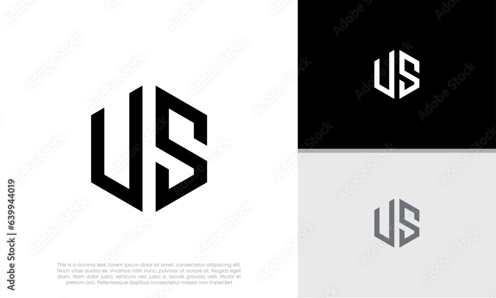 Initials US logo design. Initial Letter Logo. Innovative high tech logo template.
Initials US logo design. Initial Letter Logo. Innovative high tech logo template.