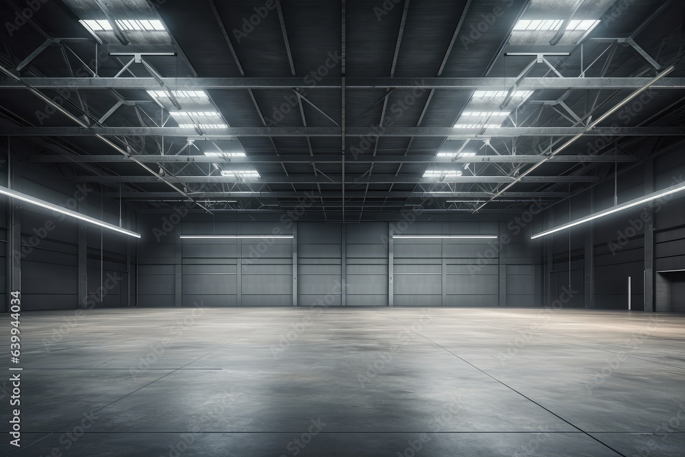 Empty industrial space interior