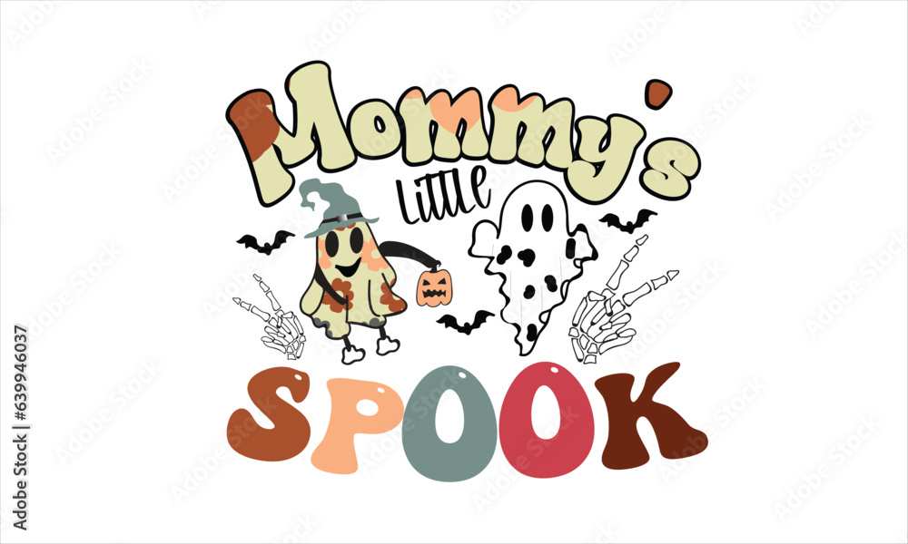 Fototapeta premium Mommy’s Little Spook Sublimation T-Shirt Design